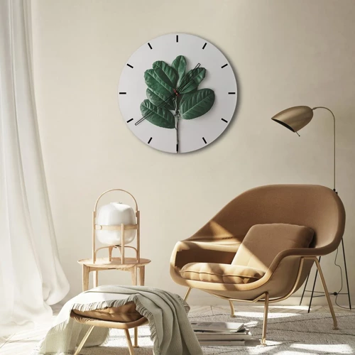 Orologio da parete - Orologio in Vetro - Il disegno della natura stessa - 30x30 cm