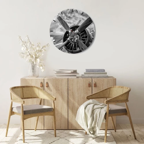 Orologio da parete - Orologio in Vetro - Il dominatore dell'aria - 30x30 cm
