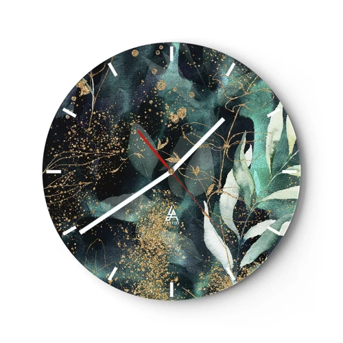 Orologio da parete - Orologio in Vetro - Il giardino incantato - 30x30 cm