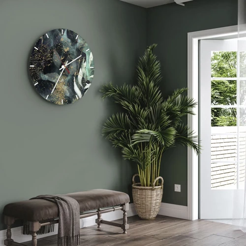 Orologio da parete - Orologio in Vetro - Il giardino incantato - 30x30 cm