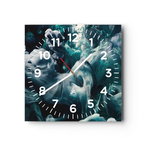 Orologio da parete - Orologio in Vetro - Il movimento dei colori - 30x30 cm