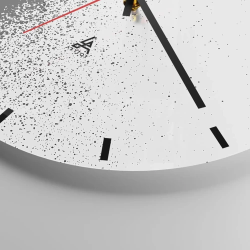 Orologio da parete - Orologio in Vetro - Il movimento delle particelle - 40x40 cm
