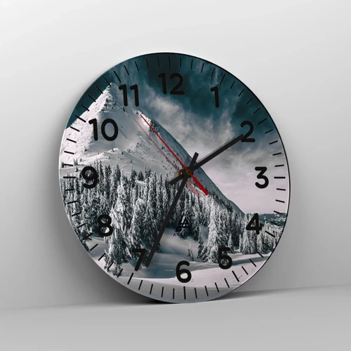 Orologio da parete - Orologio in Vetro - Il paese della neve e del ghiaccio - 30x30 cm