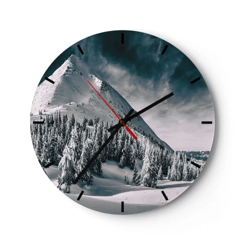 Orologio da parete - Orologio in Vetro - Il paese della neve e del ghiaccio - 30x30 cm