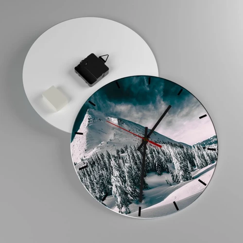 Orologio da parete - Orologio in Vetro - Il paese della neve e del ghiaccio - 30x30 cm