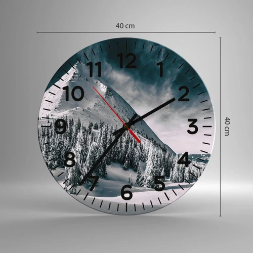 Orologio da parete - Orologio in Vetro - Il paese della neve e del ghiaccio - 40x40 cm