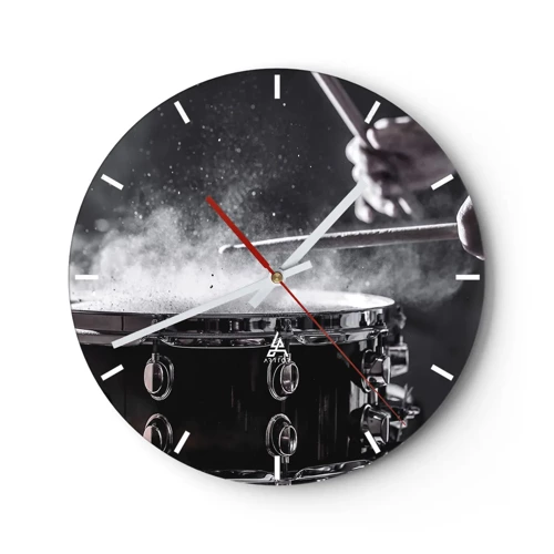 Orologio da parete - Orologio in Vetro - Il polso della musica - 30x30 cm