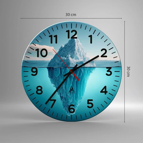 Orologio da parete - Orologio in Vetro - Il re del ghiaccio - 30x30 cm