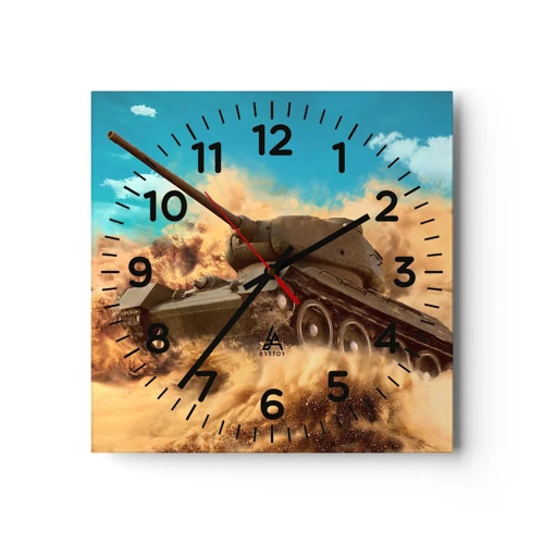 Orologio da parete - Orologio in Vetro - Imbattibile - 40x40 cm