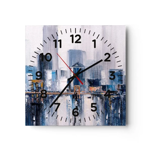 Orologio da parete - Orologio in Vetro - Impressione di New York - 30x30 cm