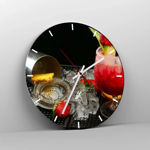 Orologio da parete - Orologio in Vetro - Incantare il gusto - 30x30 cm