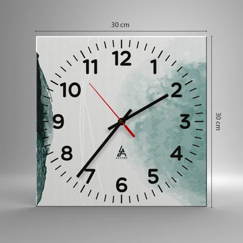 Orologio da parete - Orologio in Vetro - Incontro con la nebbia - 30x30 cm