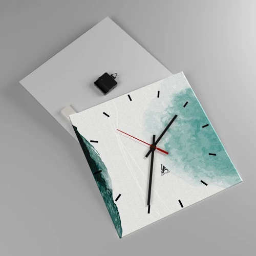 Orologio da parete - Orologio in Vetro - Incontro con la nebbia - 40x40 cm