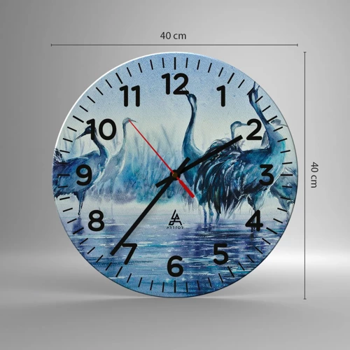 Orologio da parete - Orologio in Vetro - Incontro mattutino - 40x40 cm