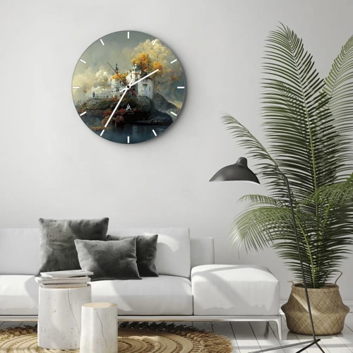 Orologio da parete - Orologio in Vetro - Inizio di una storia romantica - 30x30 cm