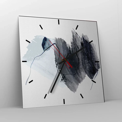 Orologio da parete - Orologio in Vetro - Intensità e movimento - 30x30 cm