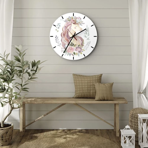 Orologio da parete - Orologio in Vetro - Invito nel mondo delle favole - 30x30 cm