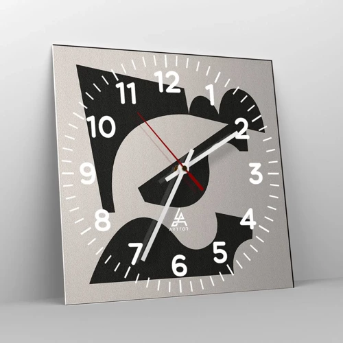 Orologio da parete - Orologio in Vetro - Kit di montaggio - 30x30 cm