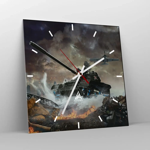 Orologio da parete - Orologio in Vetro - La battaglia bella e terribile - 30x30 cm