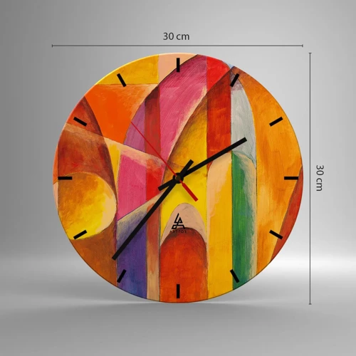 Orologio da parete - Orologio in Vetro - La cattedrale del sole - 30x30 cm