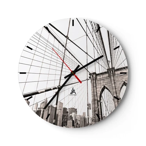 Orologio da parete - Orologio in Vetro - La cattedrale di New York - 30x30 cm