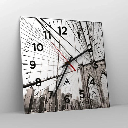 Orologio da parete - Orologio in Vetro - La cattedrale di New York - 30x30 cm