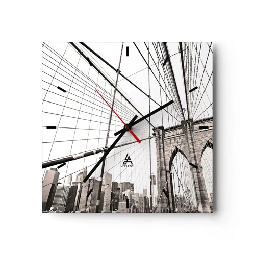 Orologio da parete - Orologio in Vetro - La cattedrale di New York - 40x40 cm