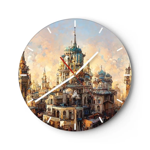 Orologio da parete - Orologio in Vetro - La città delle città - 30x30 cm