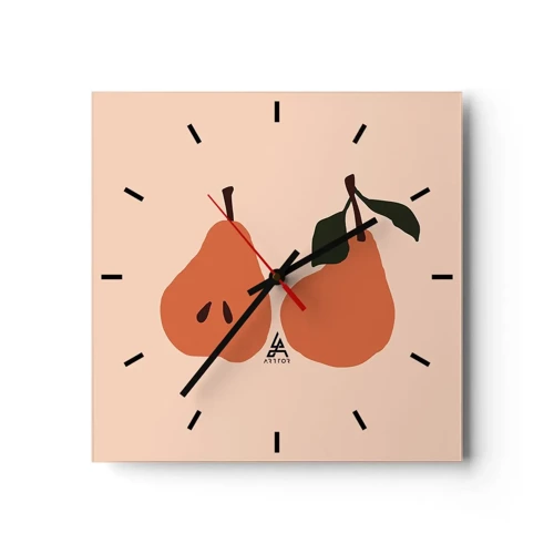 Orologio da parete - Orologio in Vetro - La dolcezza stessa - 30x30 cm