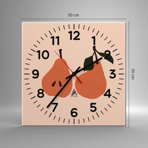 Orologio da parete - Orologio in Vetro - La dolcezza stessa - 30x30 cm