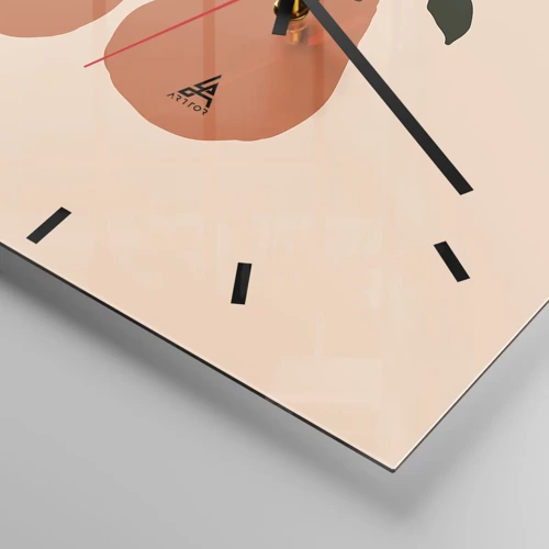 Orologio da parete - Orologio in Vetro - La dolcezza stessa - 40x40 cm