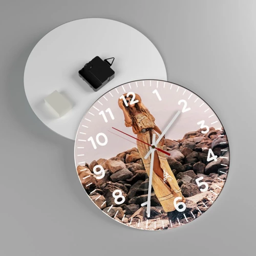 Orologio da parete - Orologio in Vetro - La magia delle pietre - 30x30 cm