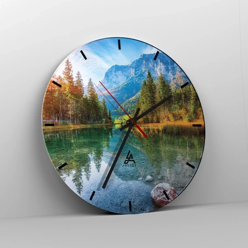 Orologio da parete - Orologio in Vetro - La mitezza dell'autunno - 40x40 cm