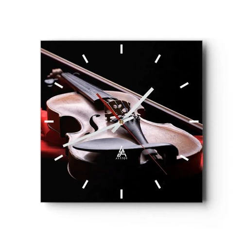 Orologio da parete - Orologio in Vetro - La musica dei sentimenti - 30x30 cm