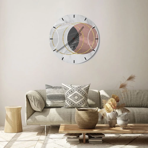 Orologio da parete - Orologio in Vetro - La musica delle sfere - 30x30 cm