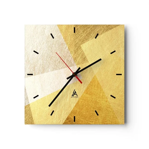 Orologio da parete - Orologio in Vetro - La pace della geometria - 30x30 cm