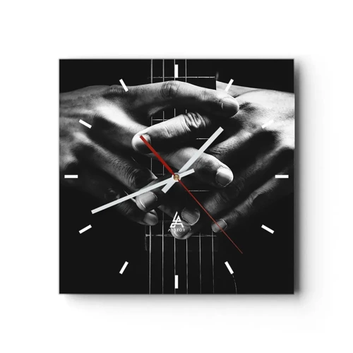 Orologio da parete - Orologio in Vetro - La preghiera dell'artista - 40x40 cm