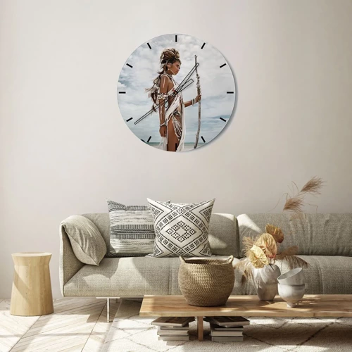 Orologio da parete - Orologio in Vetro - La regina dei tropici - 30x30 cm
