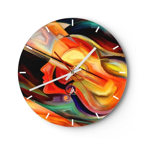 Orologio da parete - Orologio in Vetro - L'armonia dei suoni - 30x30 cm
