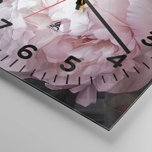 Orologio da parete - Orologio in Vetro - L'attimo della fioritura - 40x40 cm