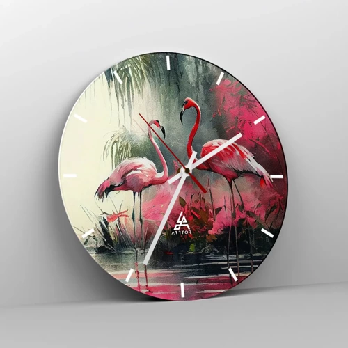 Orologio da parete - Orologio in Vetro - Lezione di naturale eleganza  - 40x40 cm
