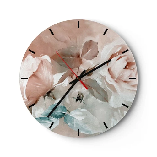 Orologio da parete - Orologio in Vetro - Lo spirito del romanticismo - 30x30 cm