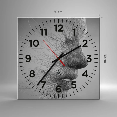 Orologio da parete - Orologio in Vetro - Lo spirito del vento - 30x30 cm
