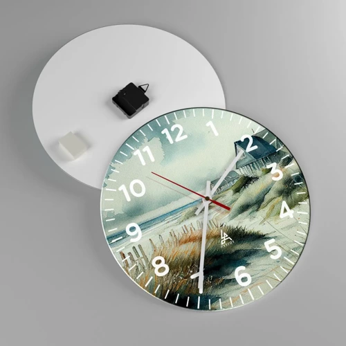 Orologio da parete - Orologio in Vetro - Lontano dal caos - 40x40 cm