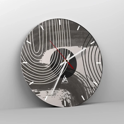 Orologio da parete - Orologio in Vetro - L'ovale vittorioso - 30x30 cm