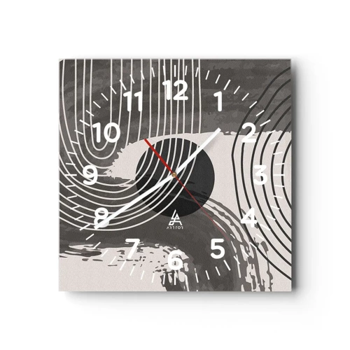 Orologio da parete - Orologio in Vetro - L'ovale vittorioso - 40x40 cm