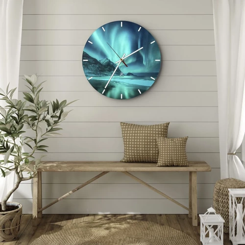 Orologio da parete - Orologio in Vetro - Miracolo del Nord - 30x30 cm