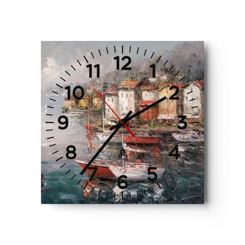 Orologio da parete - Orologio in Vetro - Molo romantico - 40x40 cm