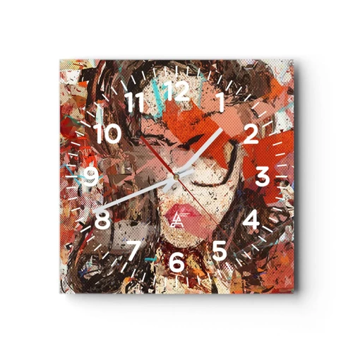 Orologio da parete - Orologio in Vetro - Nessuno sa come sei veramente - 30x30 cm