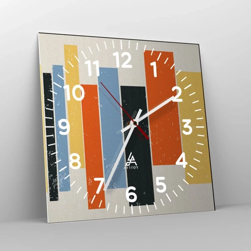 Orologio da parete - Orologio in Vetro - Notazione musicale - 30x30 cm